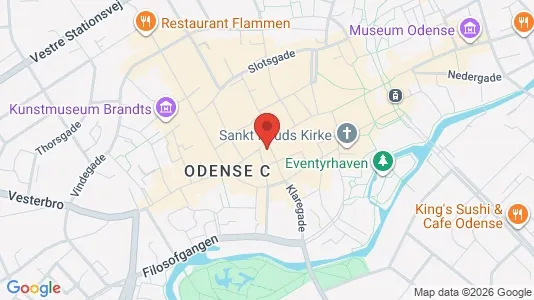 Apartments for rent i Odense C - kort over placeringen