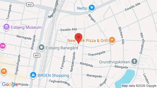 Apartments for rent i Esbjerg Center - kort over placeringen
