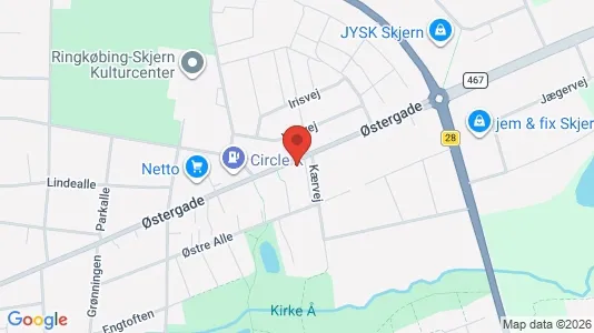 Apartments for rent i Skjern - kort over placeringen