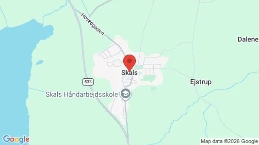 Houses for rent i Skals - kort over placeringen