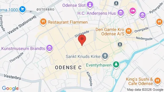 Apartments for rent i Odense C - kort over placeringen