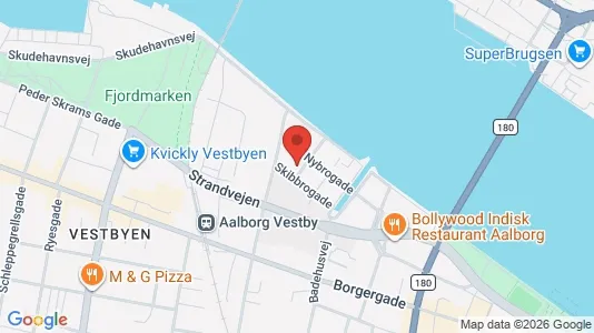 Apartments for rent i Aalborg Center - kort over placeringen