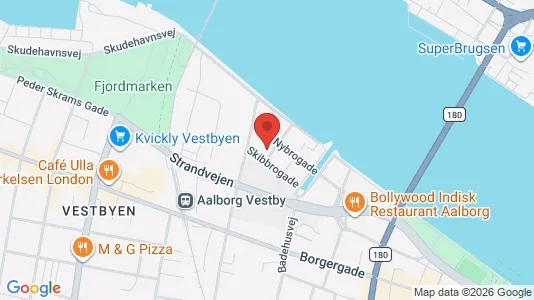 Apartments for rent i Aalborg Center - kort over placeringen