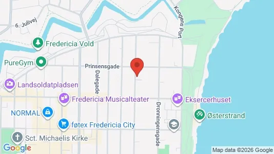 Apartments for rent i Fredericia - kort over placeringen