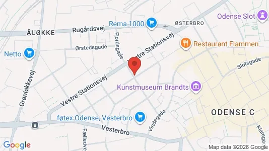 Rooms for rent i Odense C - kort over placeringen