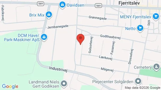 Apartments for rent i Fjerritslev - kort over placeringen