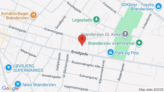 Apartments for rent i Brønderslev - kort over placeringen