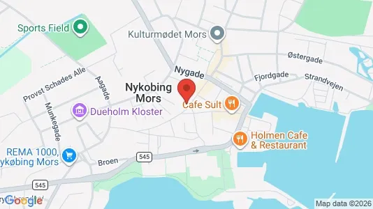 Apartments for rent i Nykøbing Mors - kort over placeringen