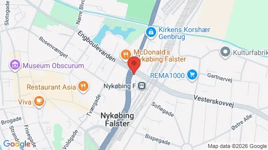 Apartments for rent i Nykøbing Falster - kort over placeringen