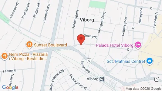 Apartments for rent i Viborg - kort over placeringen