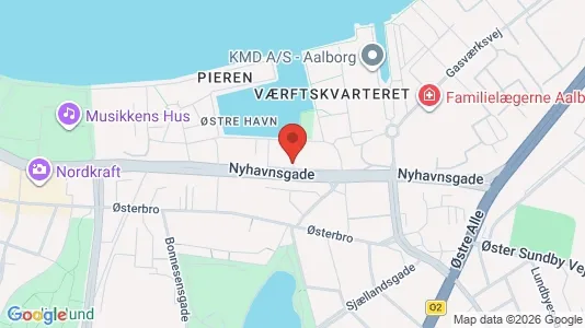 Apartments for rent i Aalborg Center - kort over placeringen