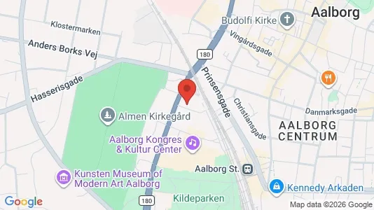 Apartments for rent i Aalborg Center - kort over placeringen