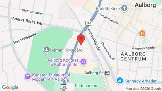 Apartments for rent i Aalborg Center - kort over placeringen