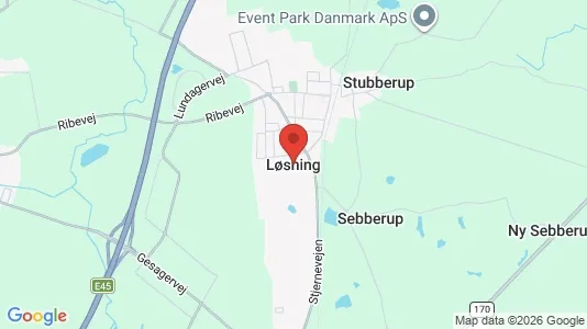 Apartments for rent i Løsning - kort over placeringen