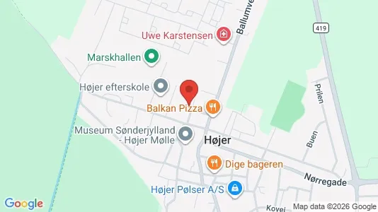 Apartments for rent i Højer - kort over placeringen