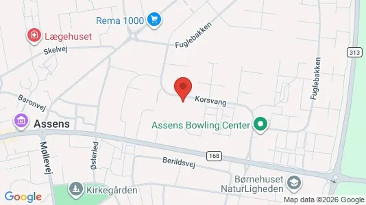 Apartments for rent i Assens - kort over placeringen