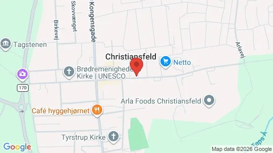 Apartments for rent i Christiansfeld - kort over placeringen