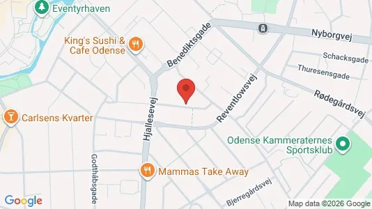 Apartments for rent i Odense C - kort over placeringen