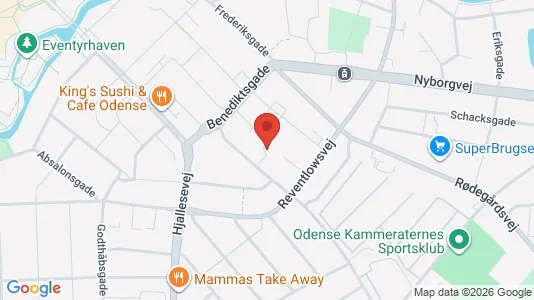 Apartments for rent i Odense C - kort over placeringen
