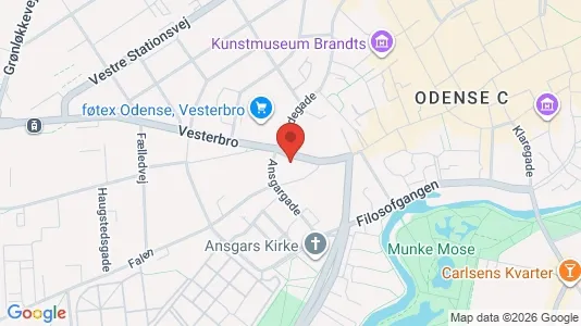 Apartments for rent i Odense C - kort over placeringen