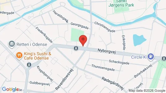 Apartments for rent i Odense C - kort over placeringen