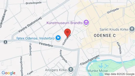 Apartments for rent i Odense C - kort over placeringen