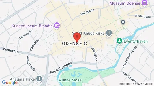 Apartments for rent i Odense C - kort over placeringen