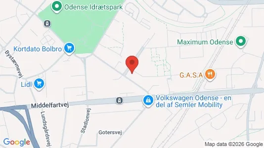 Apartments for rent i Odense V - kort over placeringen