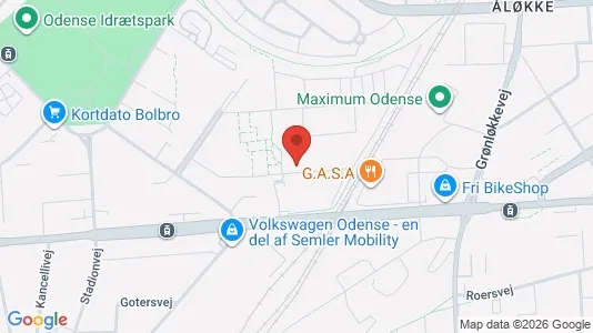 Apartments for rent i Odense V - kort over placeringen