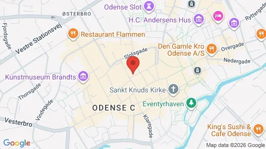 Apartments for rent i Odense C - kort over placeringen