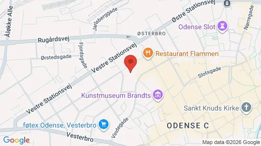 Apartments for rent i Odense C - kort over placeringen