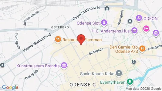 Apartments for rent i Odense C - kort over placeringen