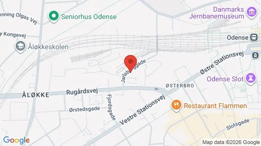 Apartments for rent i Odense C - kort over placeringen