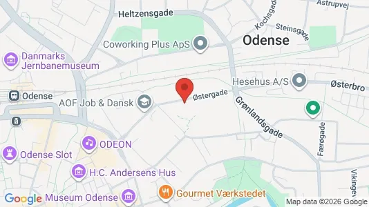Apartments for rent i Odense C - kort over placeringen