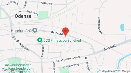 Apartments for rent i Odense C - kort over placeringen