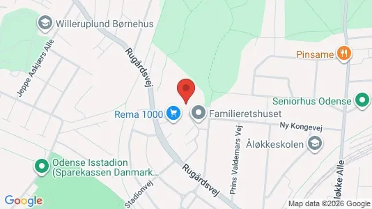 Apartments for rent i Odense C - kort over placeringen