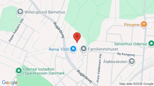 Apartments for rent i Odense C - kort over placeringen