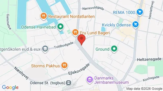 Apartments for rent i Odense C - kort over placeringen