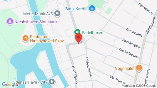 Apartments for rent i Odense C - kort over placeringen