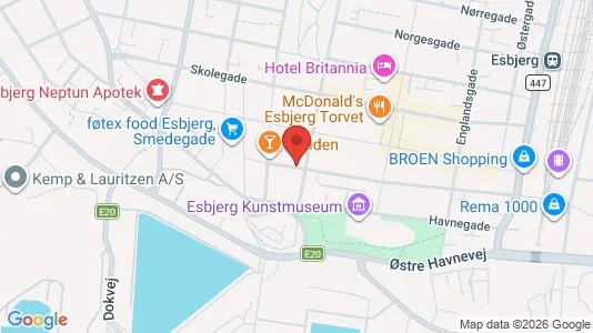 Apartments for rent i Esbjerg Center - kort over placeringen