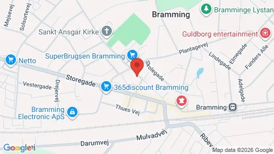 Apartments for rent i Bramming - kort over placeringen