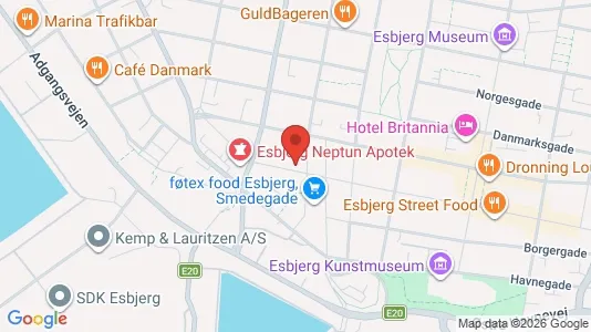 Apartments for rent i Esbjerg Center - kort over placeringen