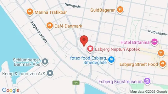 Apartments for rent i Esbjerg Center - kort over placeringen