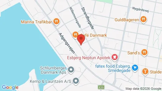 Apartments for rent i Esbjerg Center - kort over placeringen
