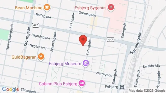 Apartments for rent i Esbjerg Center - kort over placeringen