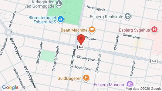 Apartments for rent i Esbjerg Center - kort over placeringen