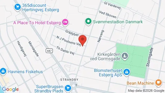 Apartments for rent i Esbjerg Center - kort over placeringen