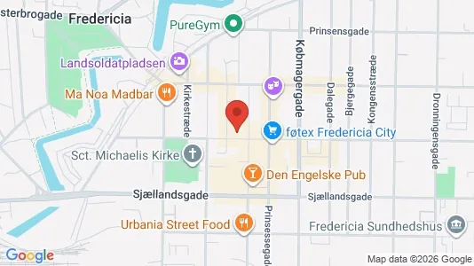 Apartments for rent i Fredericia - kort over placeringen