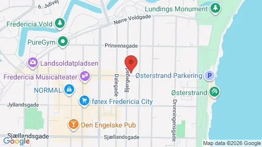 Apartments for rent i Fredericia - kort over placeringen