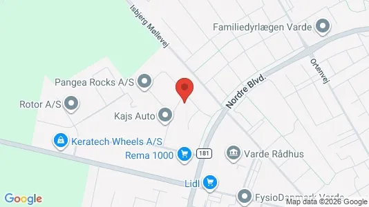 Apartments for rent i Varde - kort over placeringen